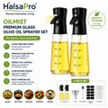HalsaPro™ OilMist Premium Glass Olive Oil Sprayer Set