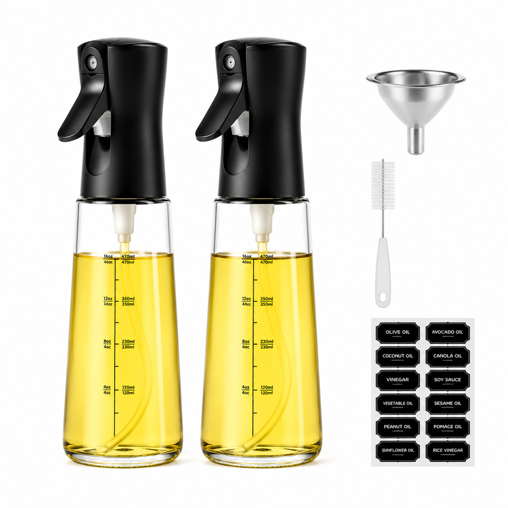 HalsaPro™ OilMist Premium Glass Olive Oil Sprayer Set