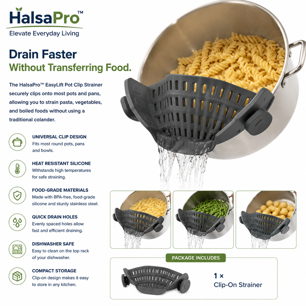 HalsaPro™ EasyLift Pot Clip Strainer