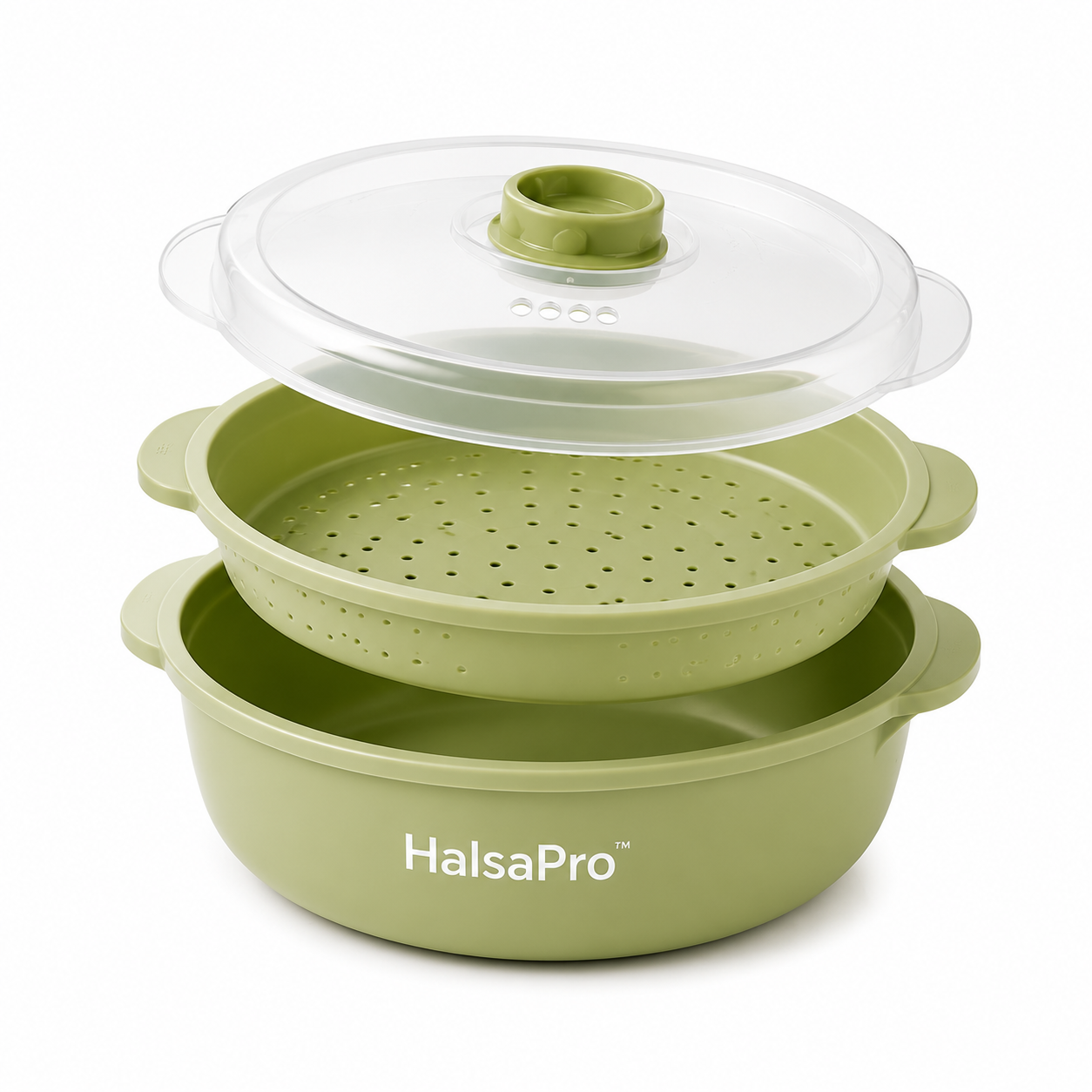 HalsaPro™ SmartSteam Microwave Vegetable Steamer Bowl Set